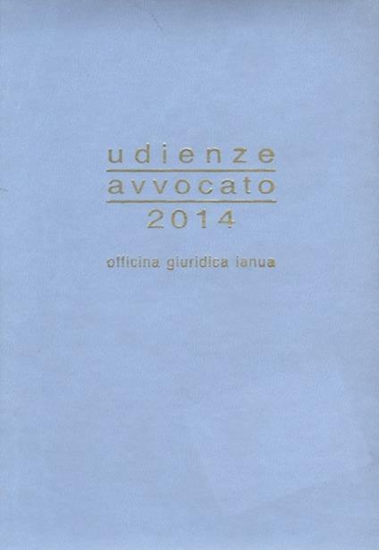 Udienze avvocato 2014 - copertina