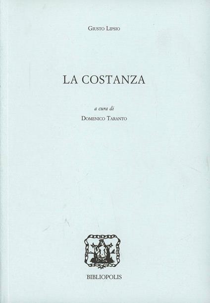 La costanza - Giusto Lipsio - copertina