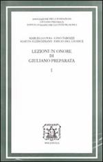 Lezioni in onore di Giuliano Preparata. Vol. 1