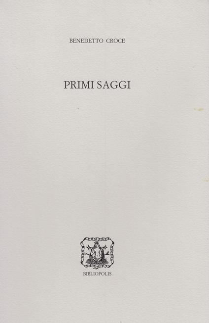 Primi saggi - Benedetto Croce - copertina