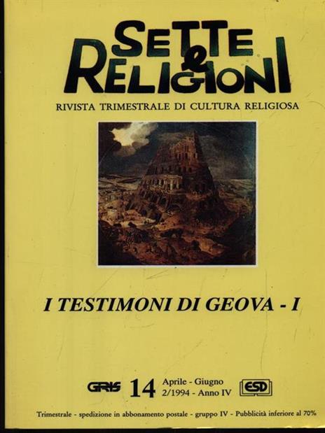 I testimoni di Geova. Vol. 1 - 3