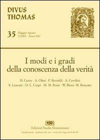 I modi e i gradi della conoscenza della verità - copertina