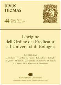 L'origine dell'Ordine dei predicatori e l'Università di Bologna - copertina