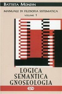 Manuale di filosofia sistematica. Vol. 1: Logica, semantica, gnoseologia - Battista Mondin - copertina