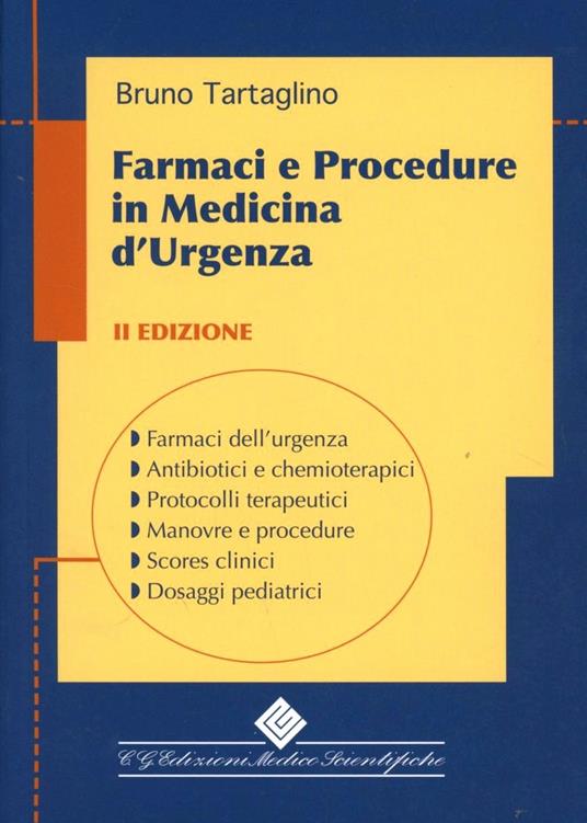 Farmaci e procedure in medicina d'urgenza - Bruno Tartaglino - copertina