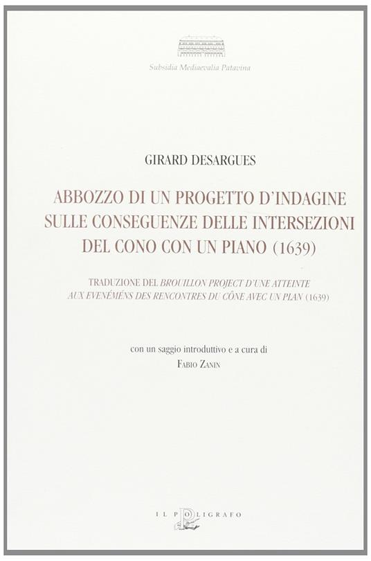 Abbozzo di un progetto d'indagine sulle conseguenze delle intersezioni del cono con un piano (1639) - Girard Desargues - copertina