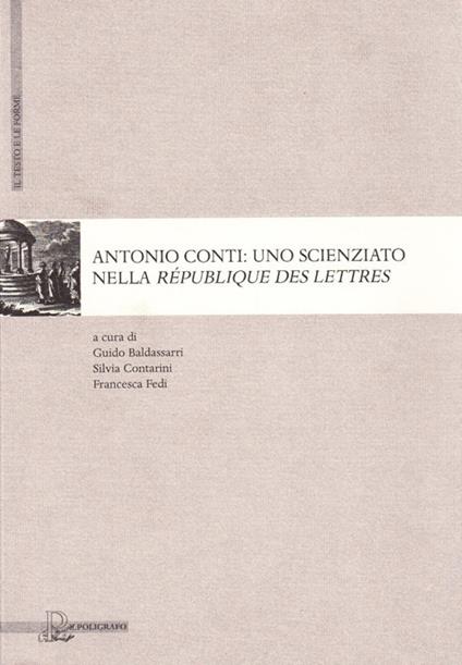 Antonio Conti. Uno scienziato nella République des lettres - copertina