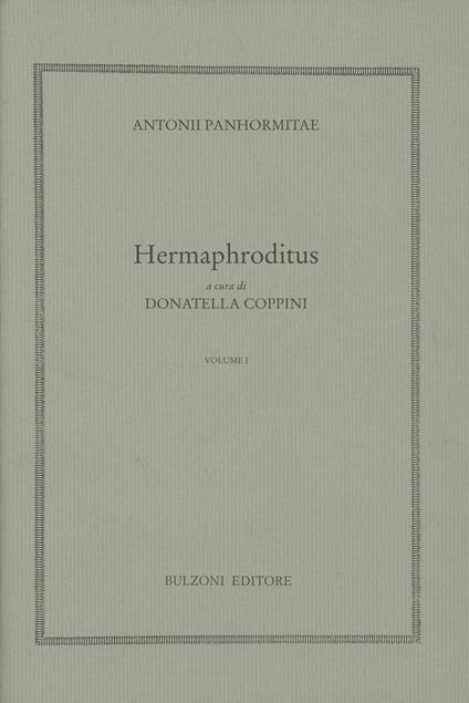 Hermaphroditus. Vol. 1 - Il Panormita - copertina