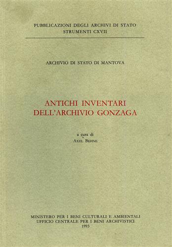 Antichi inventari dell'Archivio Gonzaga - copertina