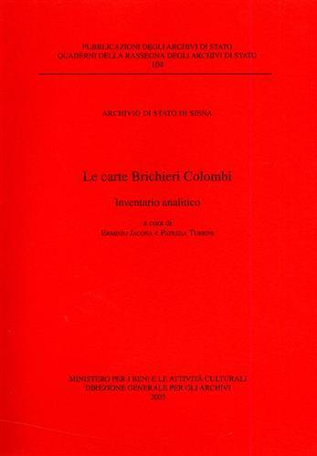 Le carte Brichieri Colombi. Inventario analitico - copertina