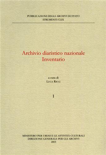Archivio Diaristico Nazionale. Inventario - 2