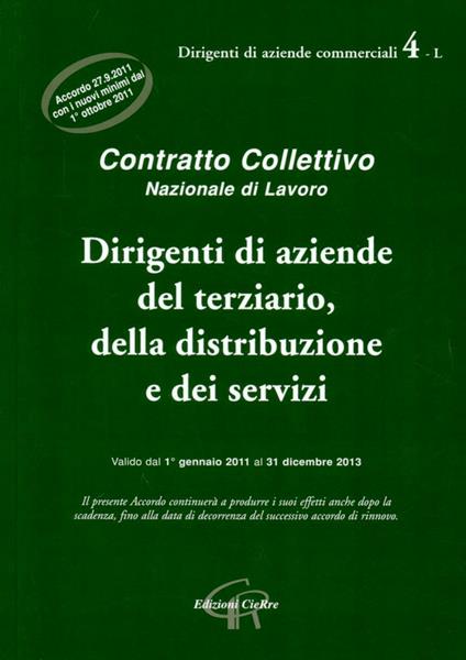 CCNL dirigenti di aziende del terziario, della distribuzione e dei servizi - copertina