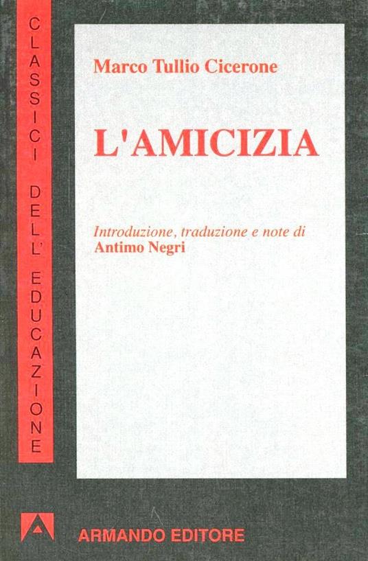 L' amicizia - Marco Tullio Cicerone - copertina