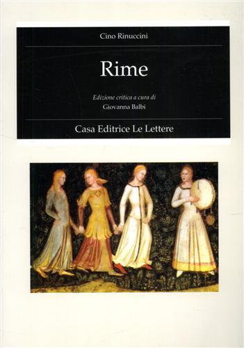 Rime. Ediz. critica - Cino Rinuccini - copertina