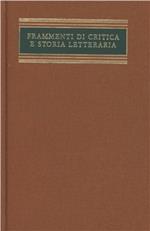 Frammenti di critica e storia letteraria