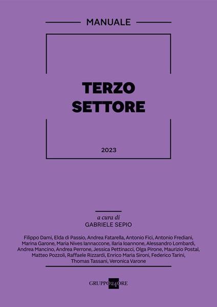 Terzo settore. Manuale 2023 - copertina