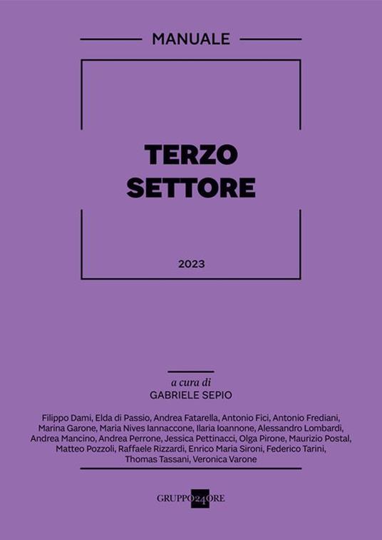 Terzo settore. Manuale 2023 - copertina