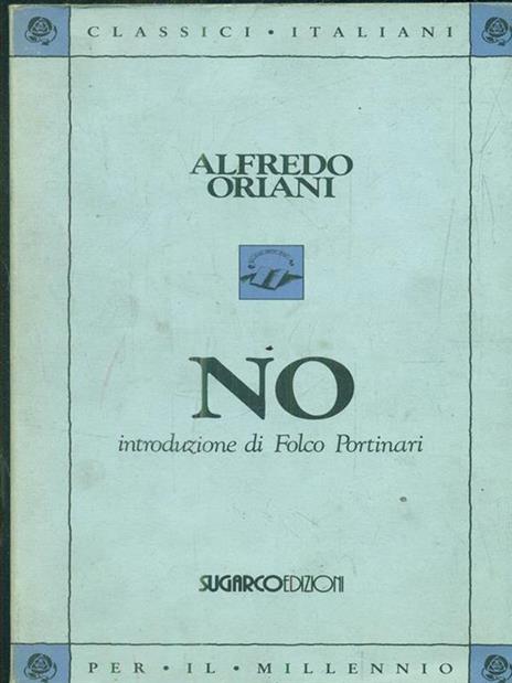 No - Alfredo Oriani - copertina