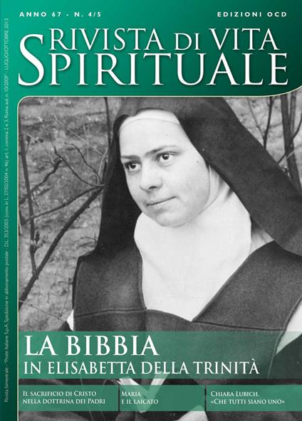 Rivista di vita spirituale (2013) vol. 4-5. La Bibbia in Elisabetta della Trinità - copertina