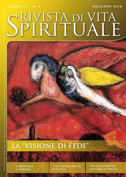 Rivista di vita spirituale (2013). Vol. 6: La «visione di fede». - copertina