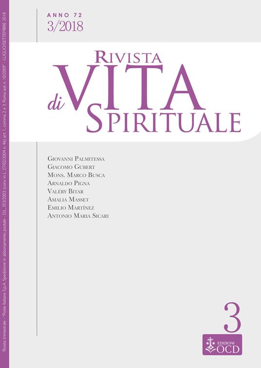 Rivista di vita spirituale (2018). Vol. 3 - copertina