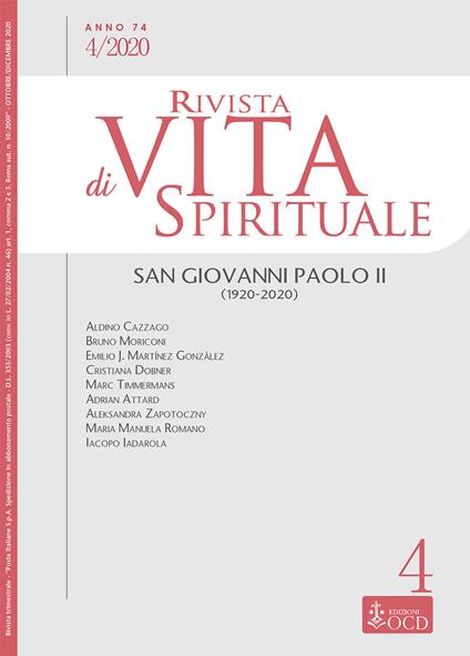 Rivista di vita spirituale (2020). Vol. 4: San Giovanni Paolo II (1920-2020). - copertina