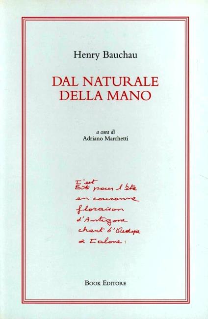 Dal naturale della mano - Henry Bauchau - copertina