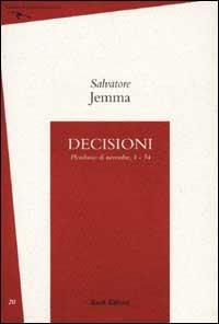 Decisioni - Salvatore Jemma - copertina