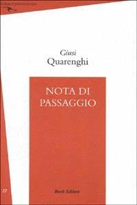 Nota di passaggio - Giusi Quarenghi - copertina