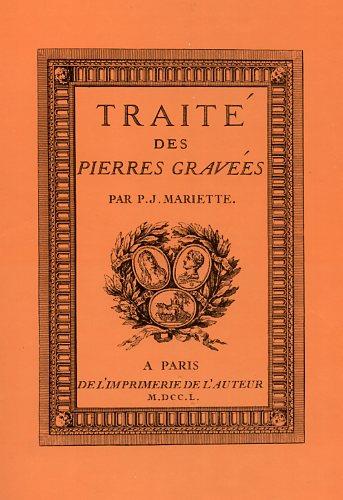 Traité des pierres gravées (rist. anast. Paris, 1750) - P. J. Mariette - copertina