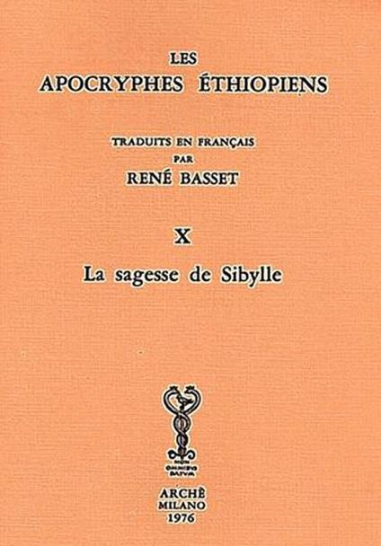 Les Apocryphes éthiopiens (rist. anast.). Vol. 10: La sagesse de Sibylle - copertina