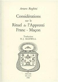 Considérations sur le rituel de l'apprenti franc-maçon - Arturo Reghini - copertina