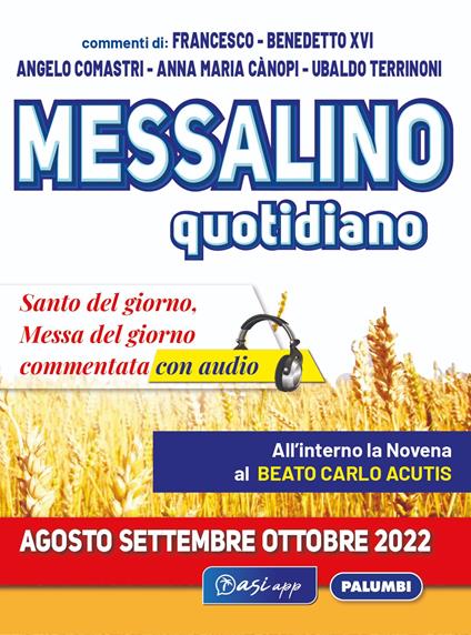 Messalino quotidiano (agosto-settembre-ottobre 2022) - Angelo Comastri,Benedetto XVI (Joseph Ratzinger),Anna Maria Cànopi - copertina