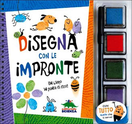 Disegna con le impronte. Con gadget - copertina