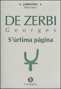 S'ùrtima pàgina. (Testo sardo) - Georges De Zerbi - copertina