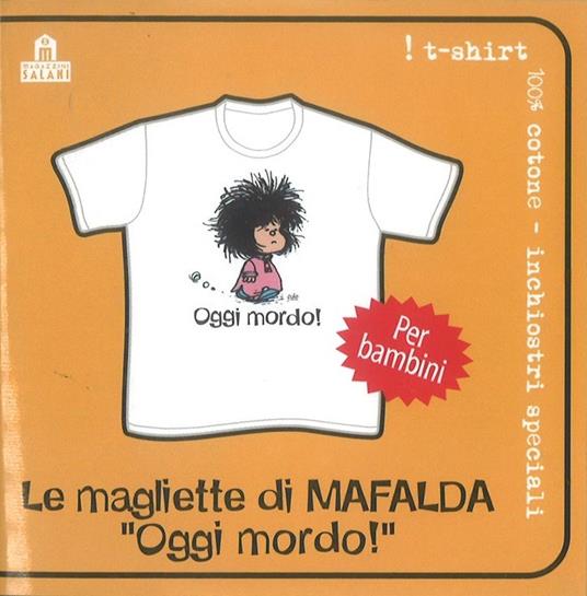 T-Shirt Mafalda a maniche corte, bambino 3/4 anni. Bianco. Oggi mordo! -  Magazzini Salani - Idee regalo | IBS