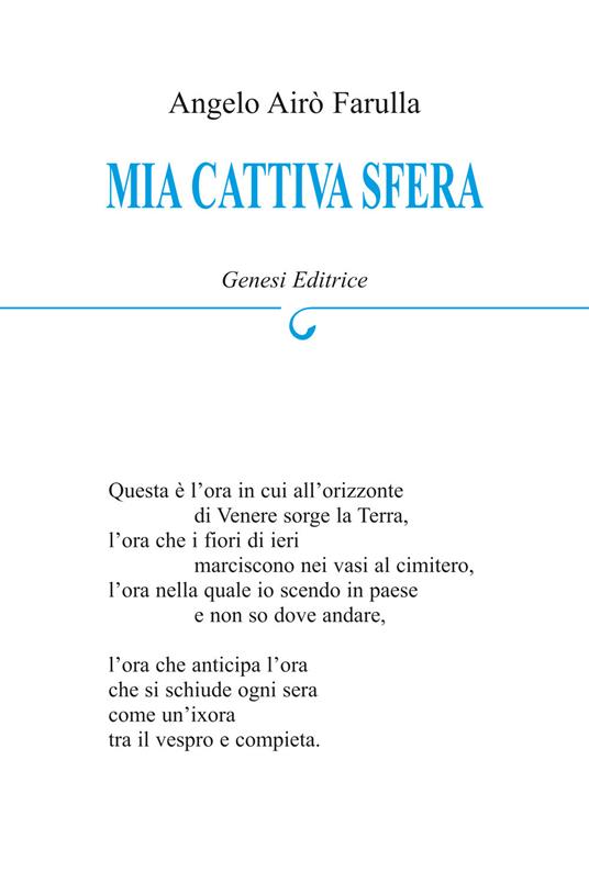 Mia cattiva sfera - Angelo Airò Farulla - copertina