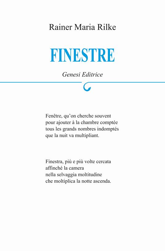 Finestre - Rainer Maria Rilke - copertina