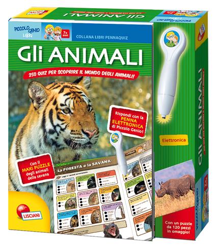 Gli animali. Libri pennaquiz. Con gadget - copertina