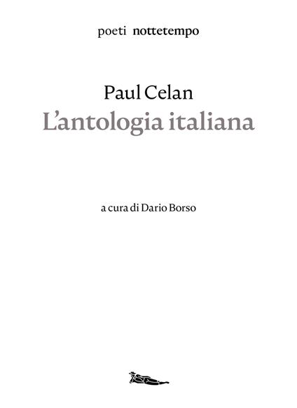 L'antologia italiana - Paul Celan - copertina