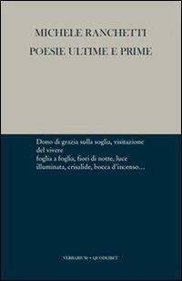 Poesie ultime e prime - Michele Ranchetti - copertina