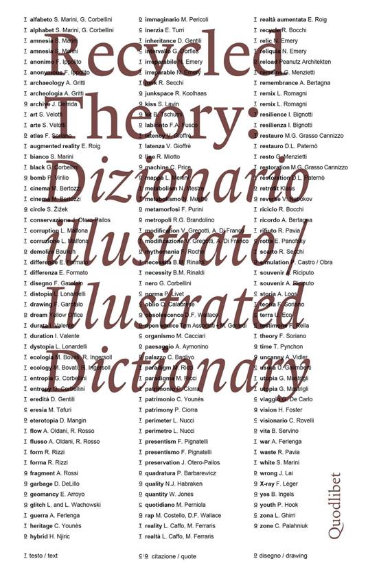 Recycled theory: dizionario illustrato-illustrated dictionary. Ediz. italiana e inglese - copertina