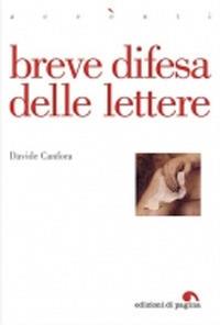 Breve difesa delle lettere - Davide Canfora - copertina