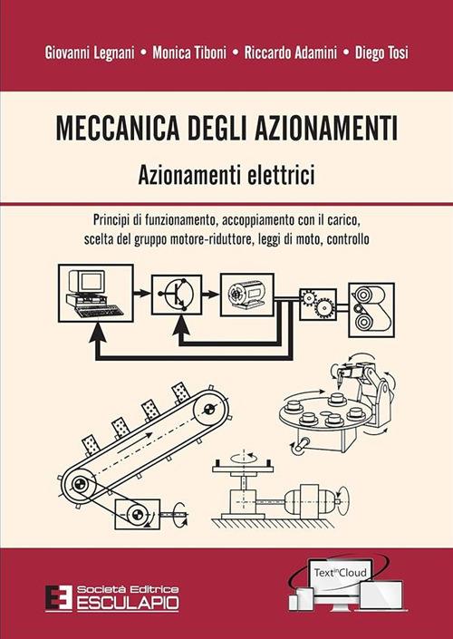 Meccanica degli azionamenti. Azionamenti elettrici. Principio di funzionamento, accoppiamento con il carico, scelta del gruppo motore-riduttore, leggi di moto, controllo - Giovanni Legnani,Monica Tiboni,Riccardo Adamini - copertina