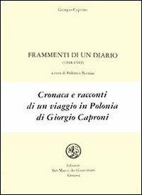 Frammenti di un diario (1948-1948) - Giorgio Caproni - copertina