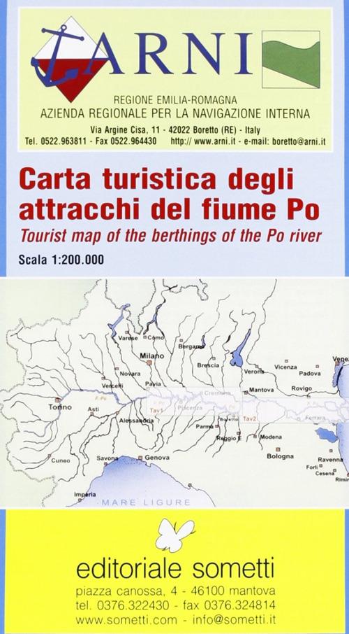 Carta turistica degli attracchi del fiume Po - copertina