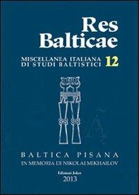 Res balticae 2013. Vol. 12 - copertina