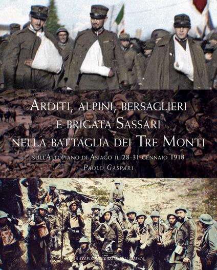 Arditi, alpini, bersaglieri e Brigata Sassari nella Battaglia dei Tre monti sull'Altopiano di Asiago il 28-31 gennaio 1918 - Paolo Gaspari - copertina