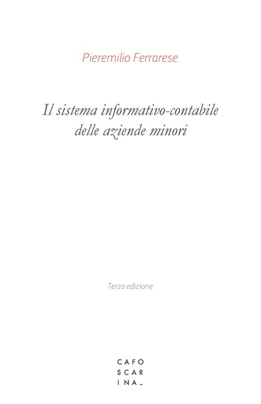 Il sistema informativo-contabile delle aziende minori - Pieremilio Ferrarese - copertina