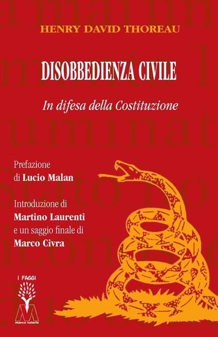 Disobbedienza civile. In difesa della Costituzione - Henry David Thoreau - copertina